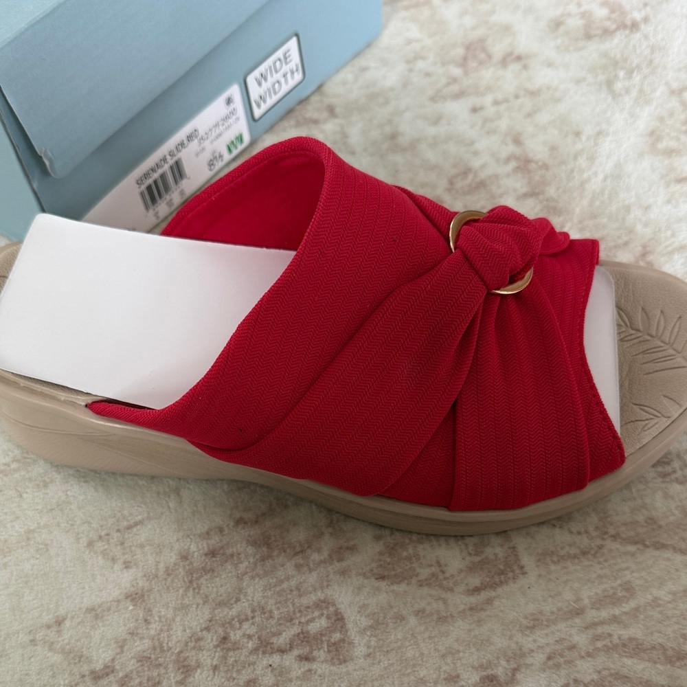 Life Stride Women's Bold Red Sandals - Picture 2 of 5